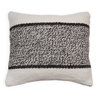 Rectangular patterned wool cushion