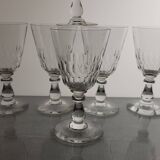 6 crystal wine glasses