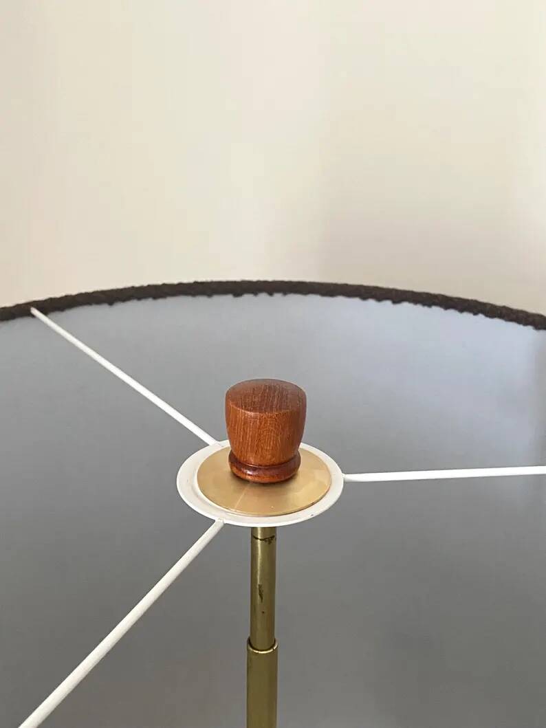 Danish floor lamp in teak and brass by Fog & Mørup 1960s
