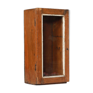 vitrine murale petite ancienne boite a horloge patine d'origine inde