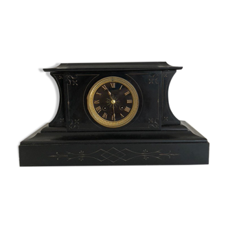 Pendule de cheminée en marbre noire