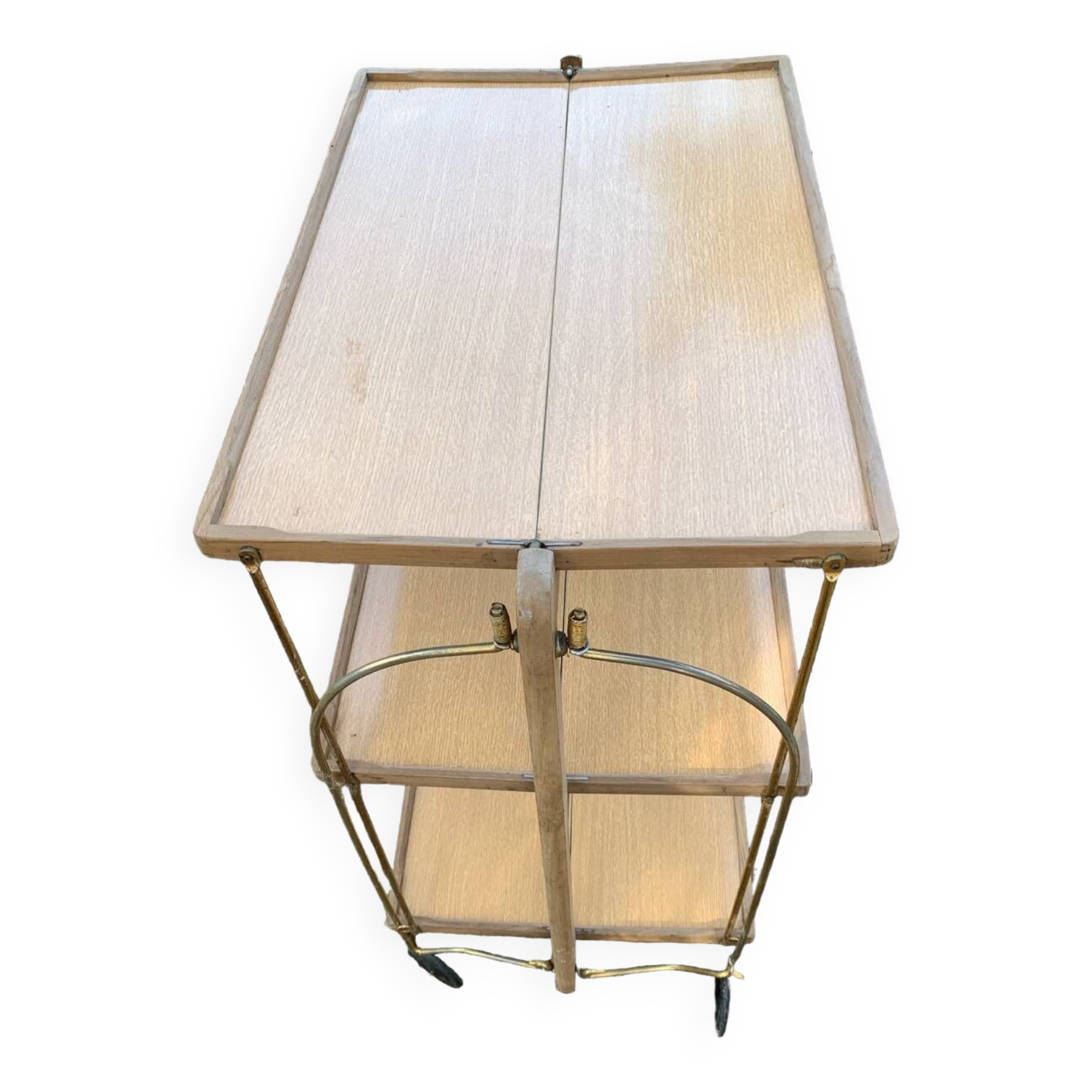 3-tier bocado serving trolley in blond beech