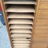 50s double curtain filing cabinet