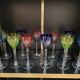 12 coloured cups / glasses Saint-Louis model Chantilly
