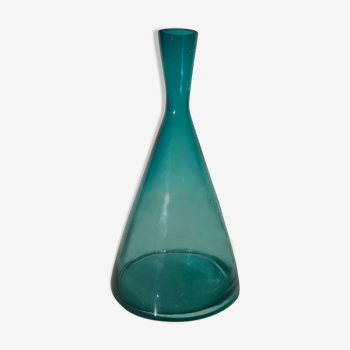 Blue glass vase