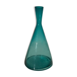 Vase en verre bleu