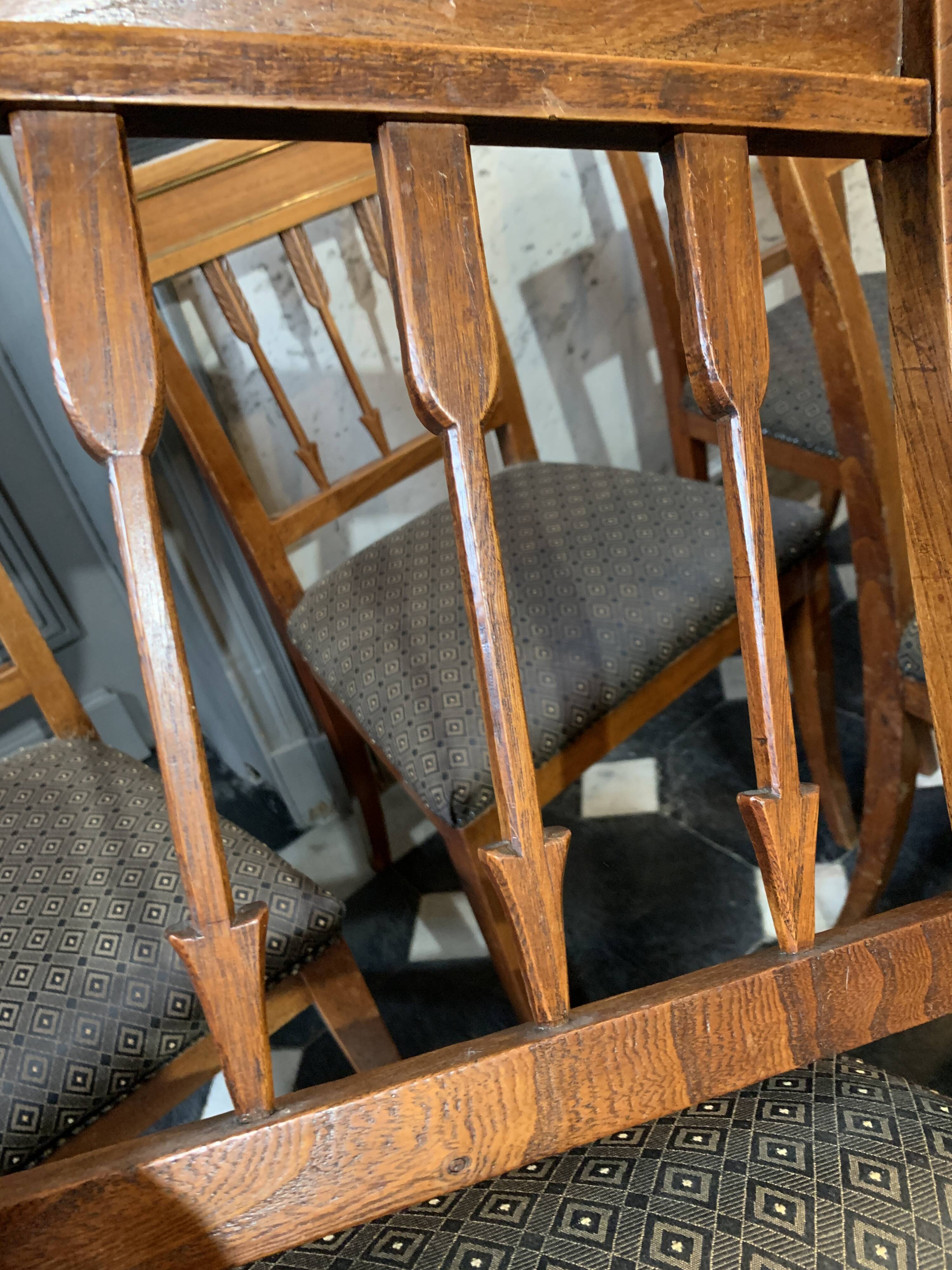 Series of 6 chairs at the etruscan directoire d'epoque in mahogany, 1800