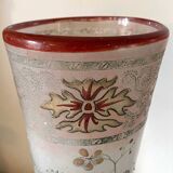 Cornet vase "Spring" FT Legras decorations Japan crystalworks St Denis 1900