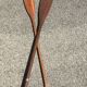 Pair of vintage wooden oars