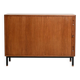 Scandinavian oak cabinet with tambour door, 1960s