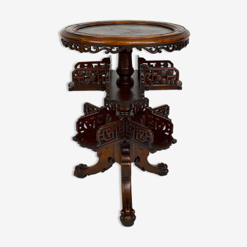 Pedestal table / Japanese rotating library circa 1880
