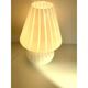 Mid-Century Modern Striped Milky-White "Fungo" Murano Glass Style Table Lam