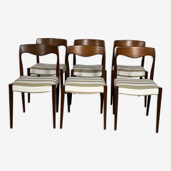 Set of 6 Scandinavian chairs 70s