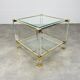 Square plexiglass coffee table by Pierre Vandel.