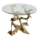 Coffee table model with cranes surrounding a brass bonsai and round glass top by Willy Daro.