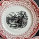 Set of 8 "Month" ceramic talking plates Digoin Sarreguemines