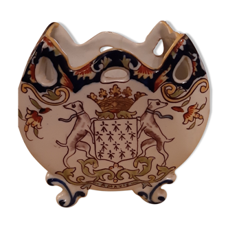 Vase faïencerie Desvres Fourmaintraux 19e siècle