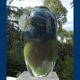 Glassware art vase unsigned handcrafted work