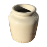 Beige sandstone mustard pot