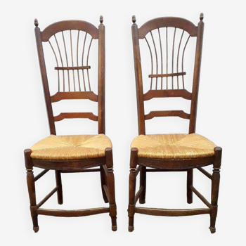 2 straw chairs