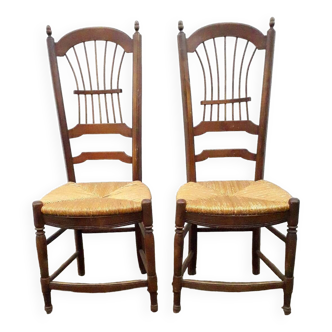 2 Chaises paillées