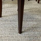 Suite of 12 English chairs nineteenth in mahogany and imitation leather