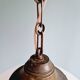 Large Art Deco pendant light in conical white opaline, 1920s-30s