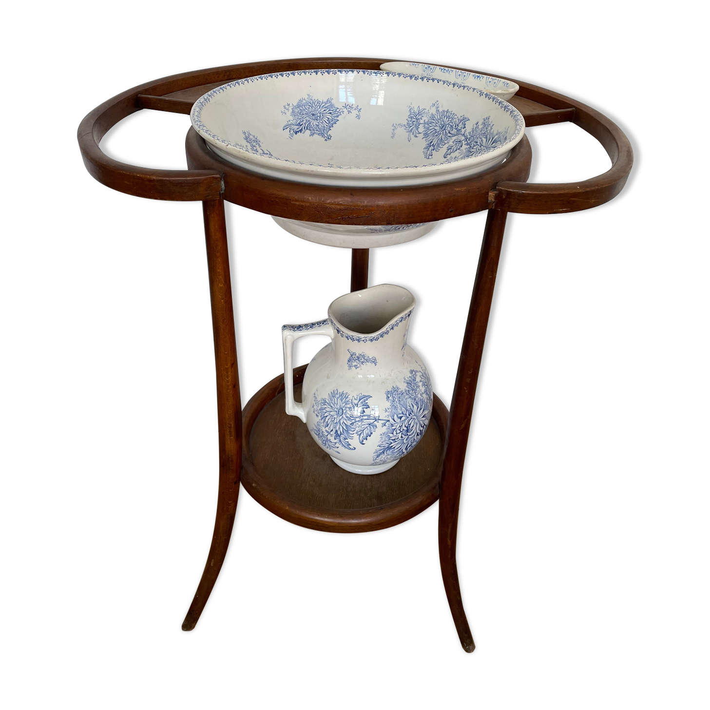 Meuble de toilette barbière Baumann 1920 avec nécessaire de toilette Onnaing