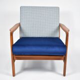 Scandinavian armchair designed by Z.Baczyk, 1960s, fully restored, velvet