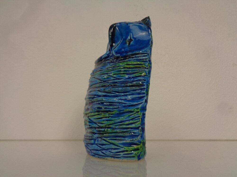 Ceramic Rimini Blu Owl by Aldo Londi for Bitossi, 1960s