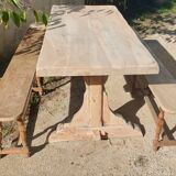 Solid wood farmhouse table, 220 cm
