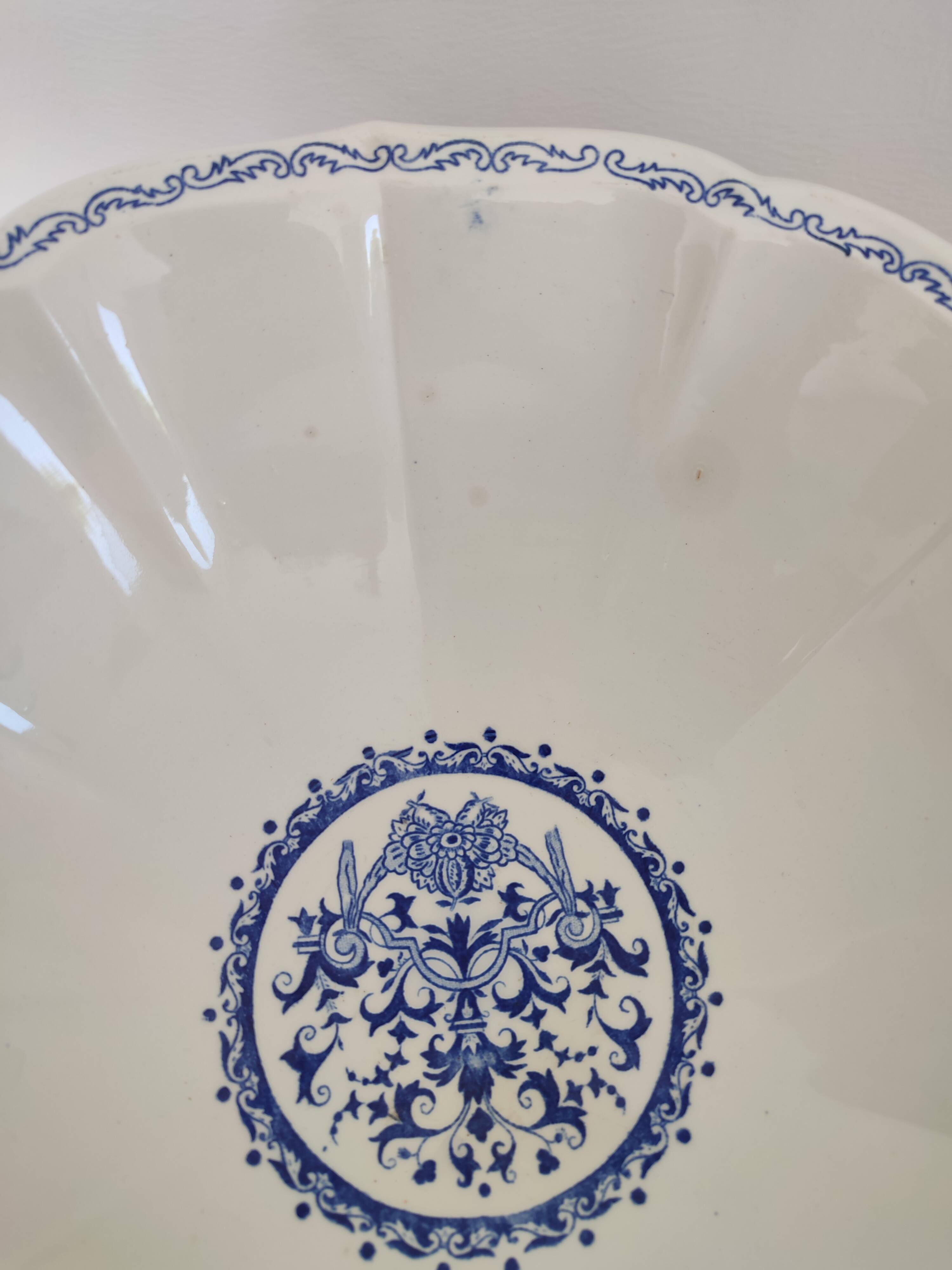 Old Faience Salad Bowl from Gien