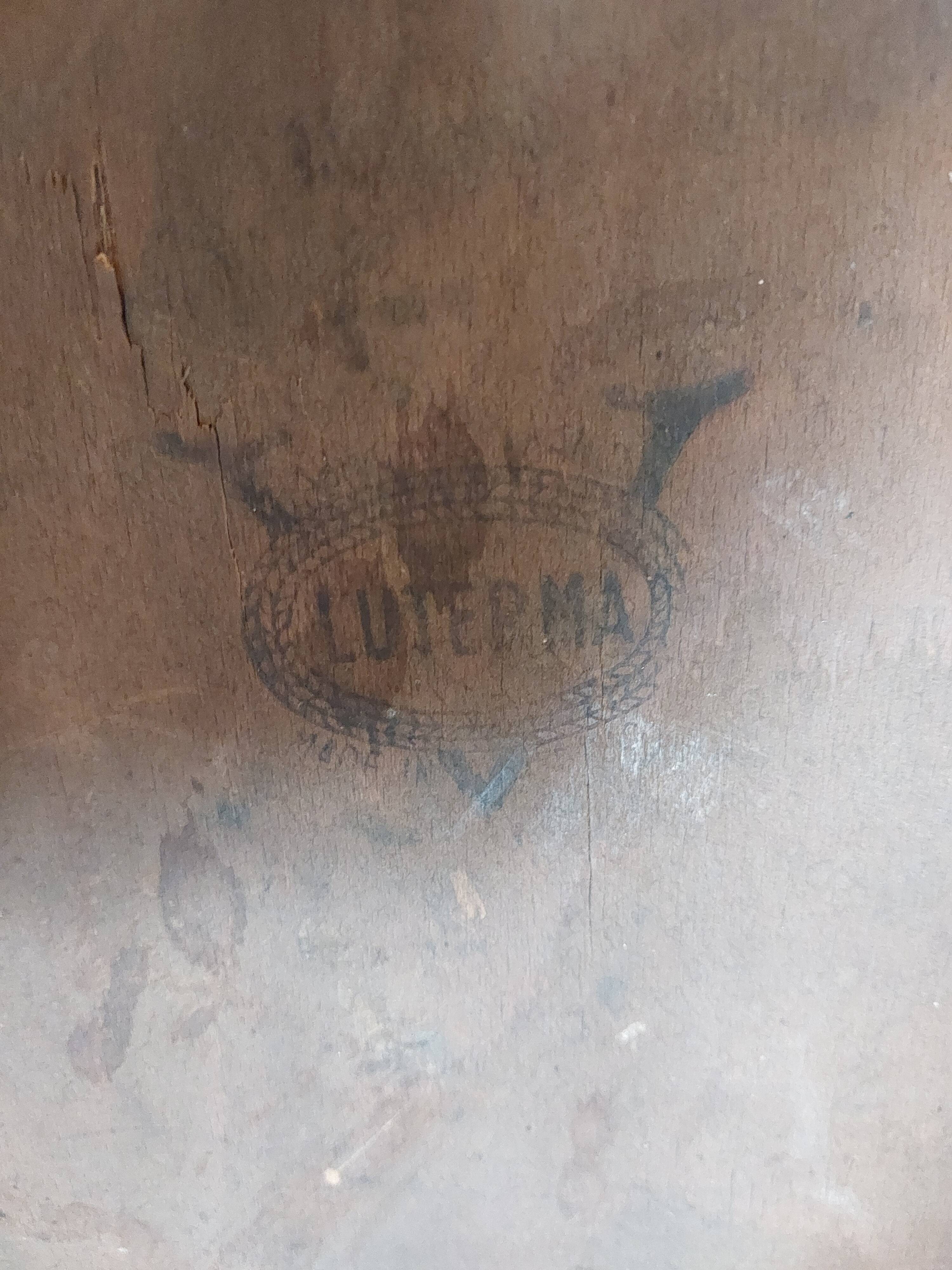 4 dark Luterma bistro chairs, sanded. Painting possible.