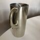 mid-century silver-plated steel vase 1970