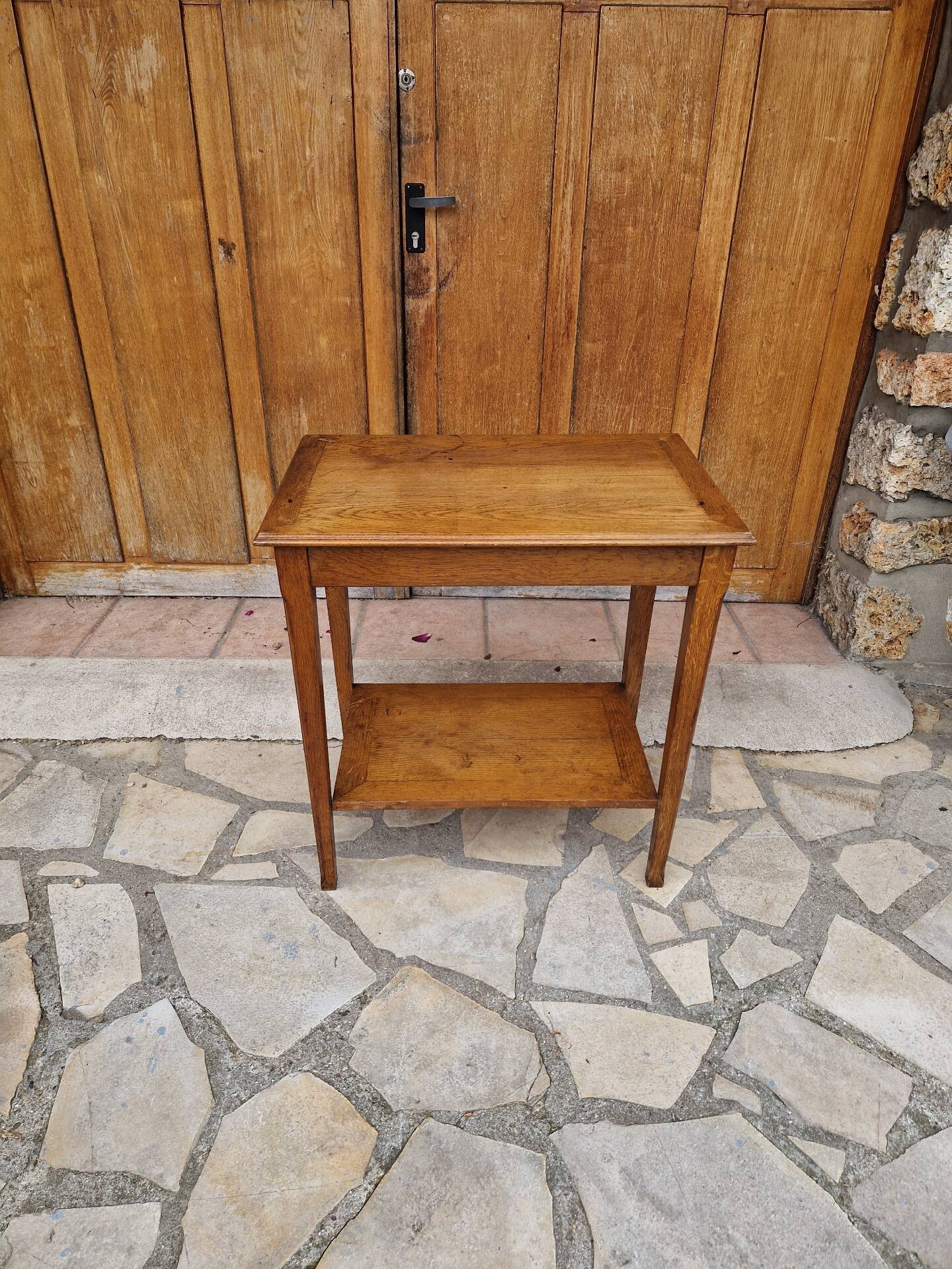 Vintage oak side table