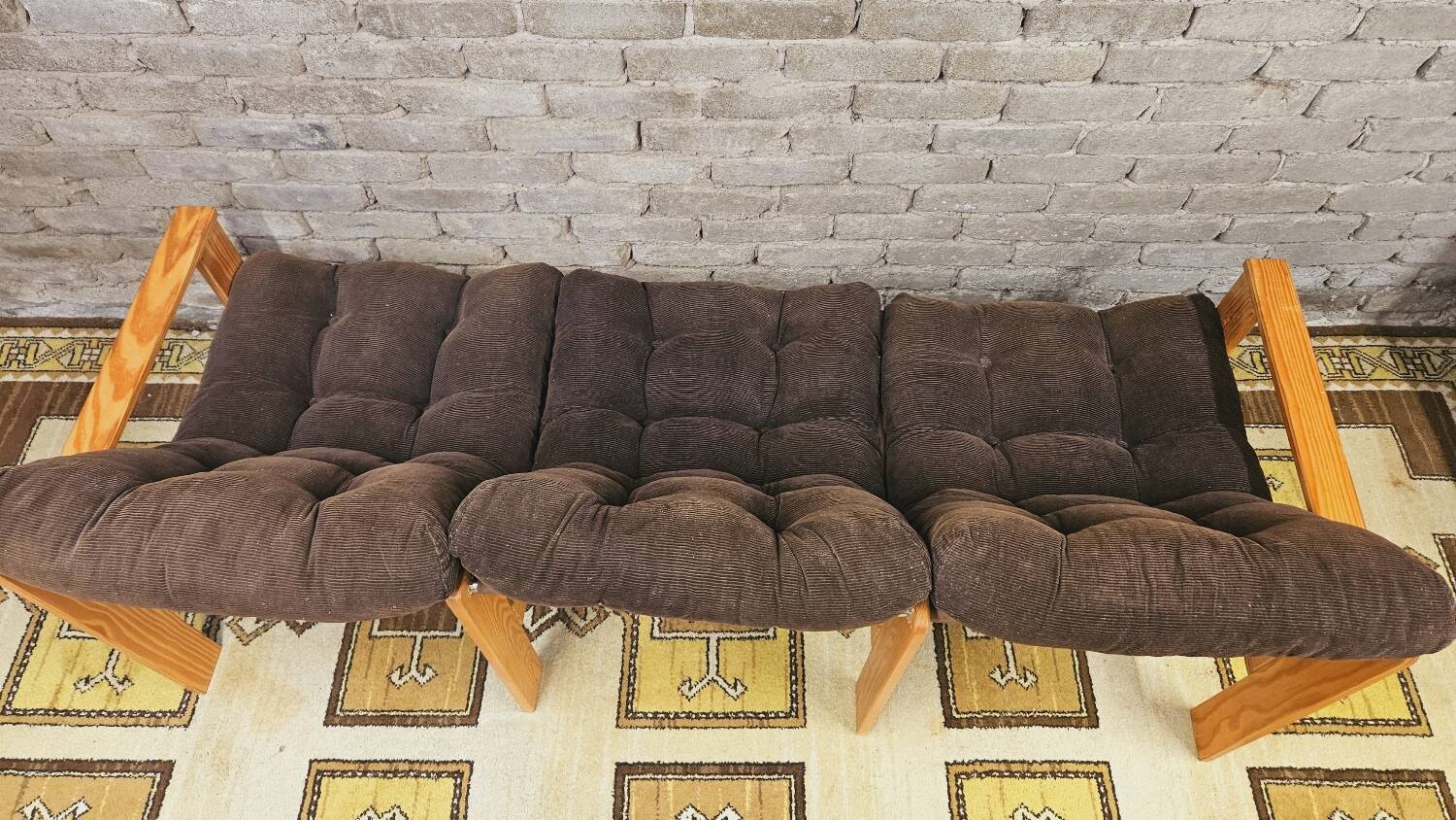 Yngve Ekström pine sofa 1970