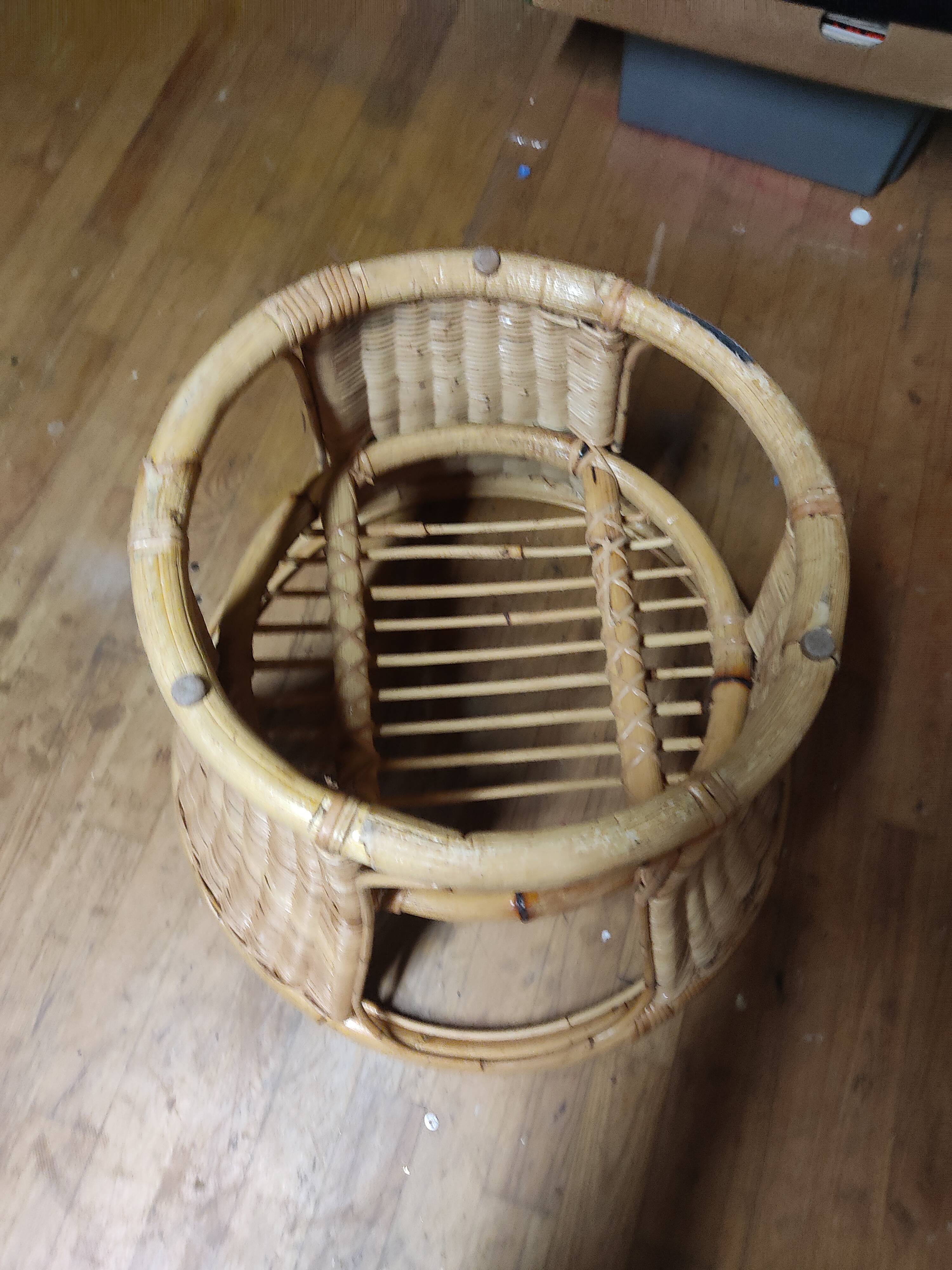 Vintage rattan coffee table