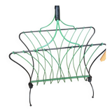 Vintage 50s metal and green wire magazine rack