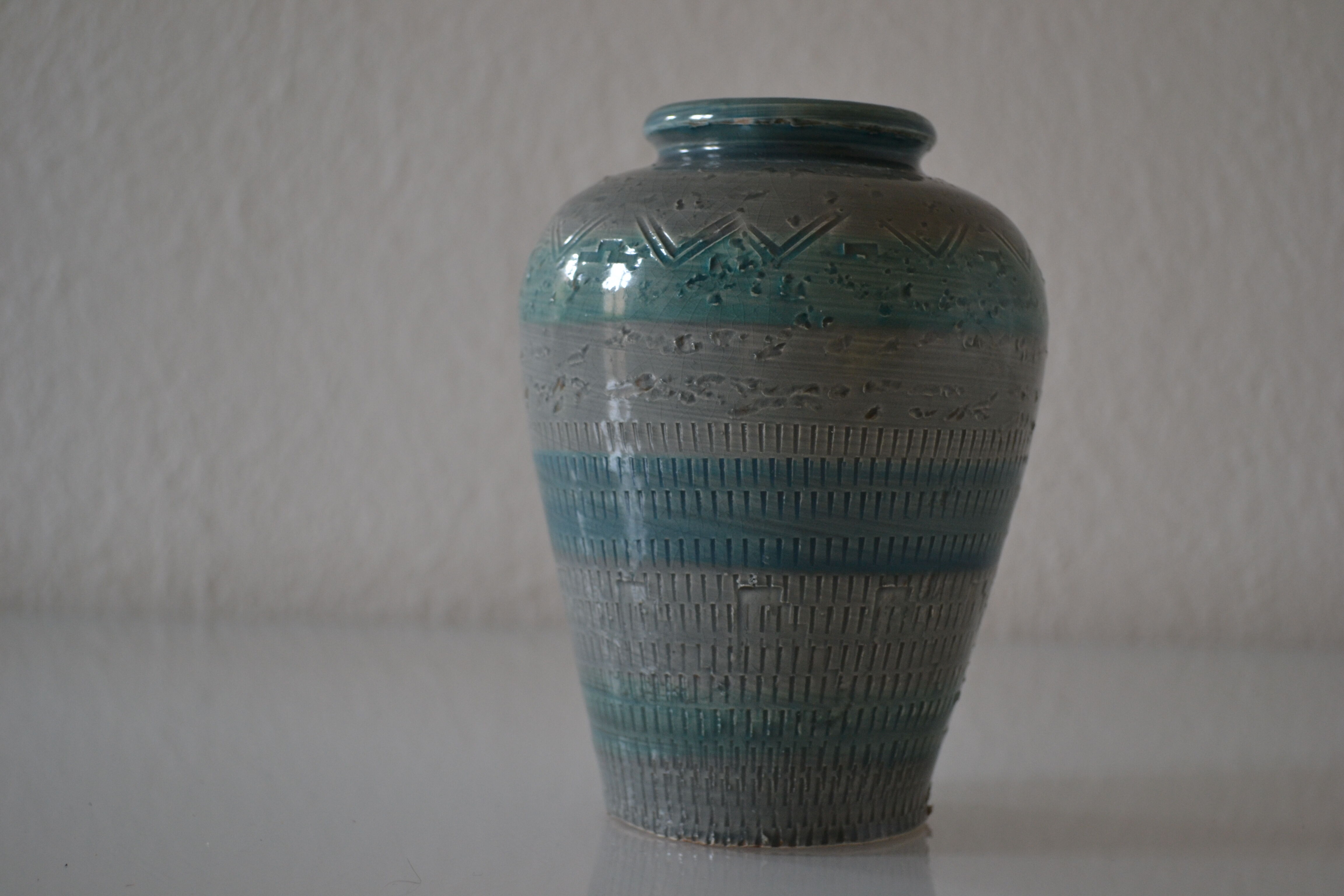 Vase vintage 60's aldo londi bitossi blu rimini