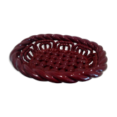 Corbeille à fruits vide-poches rouge grenat