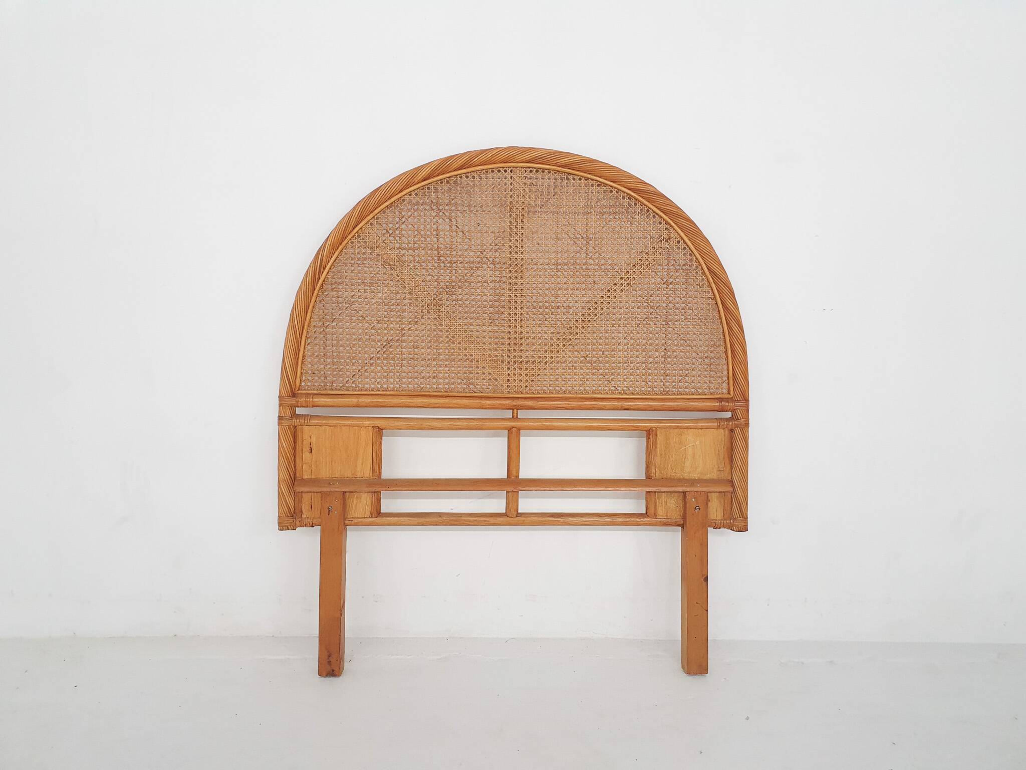 Mid-century rattan head board, 1970's