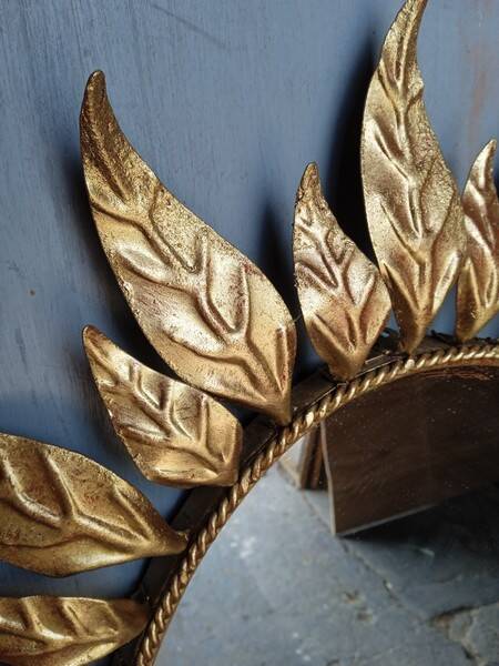 Sun mirror 75 cm gold metal period 1950