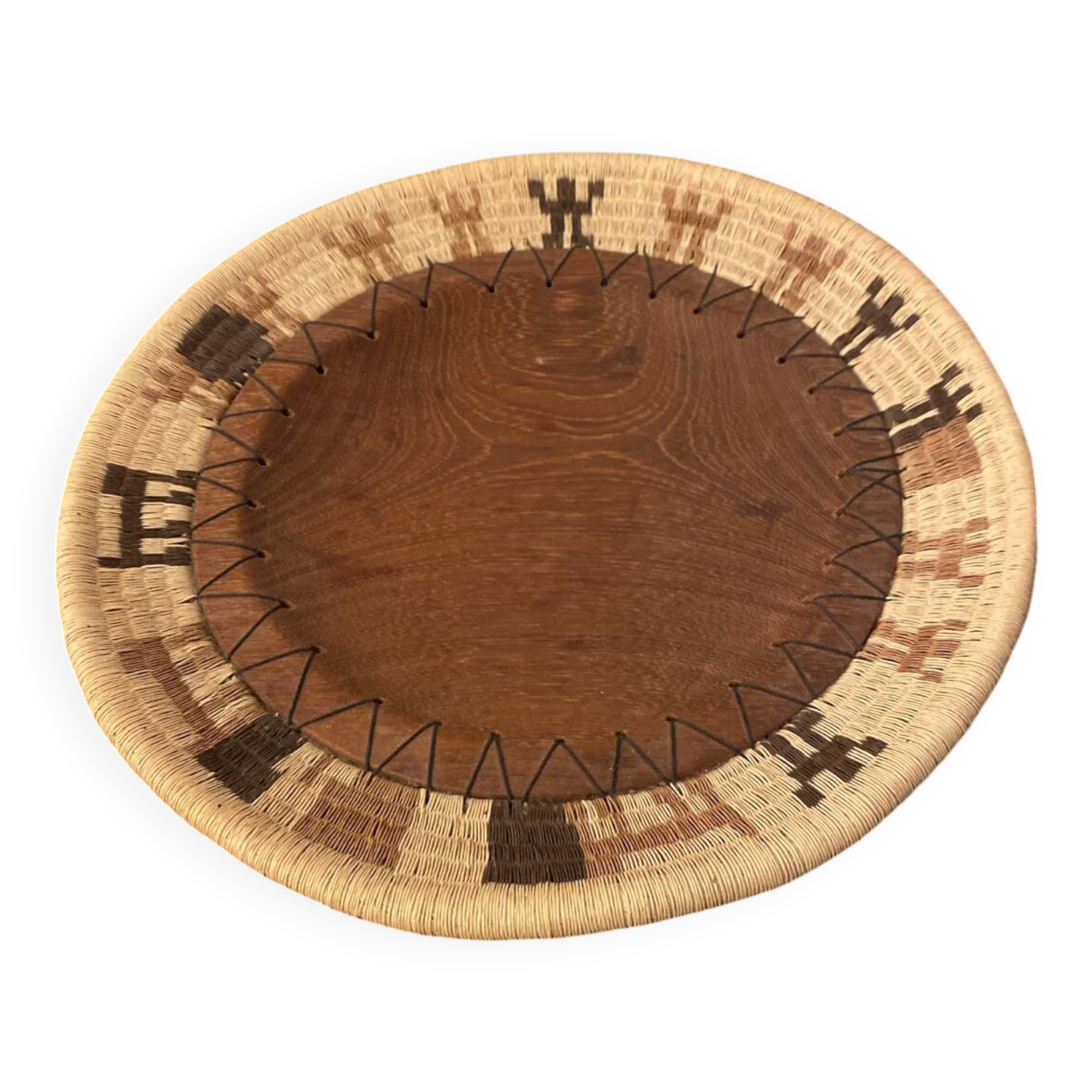 African basket made of wood and rope