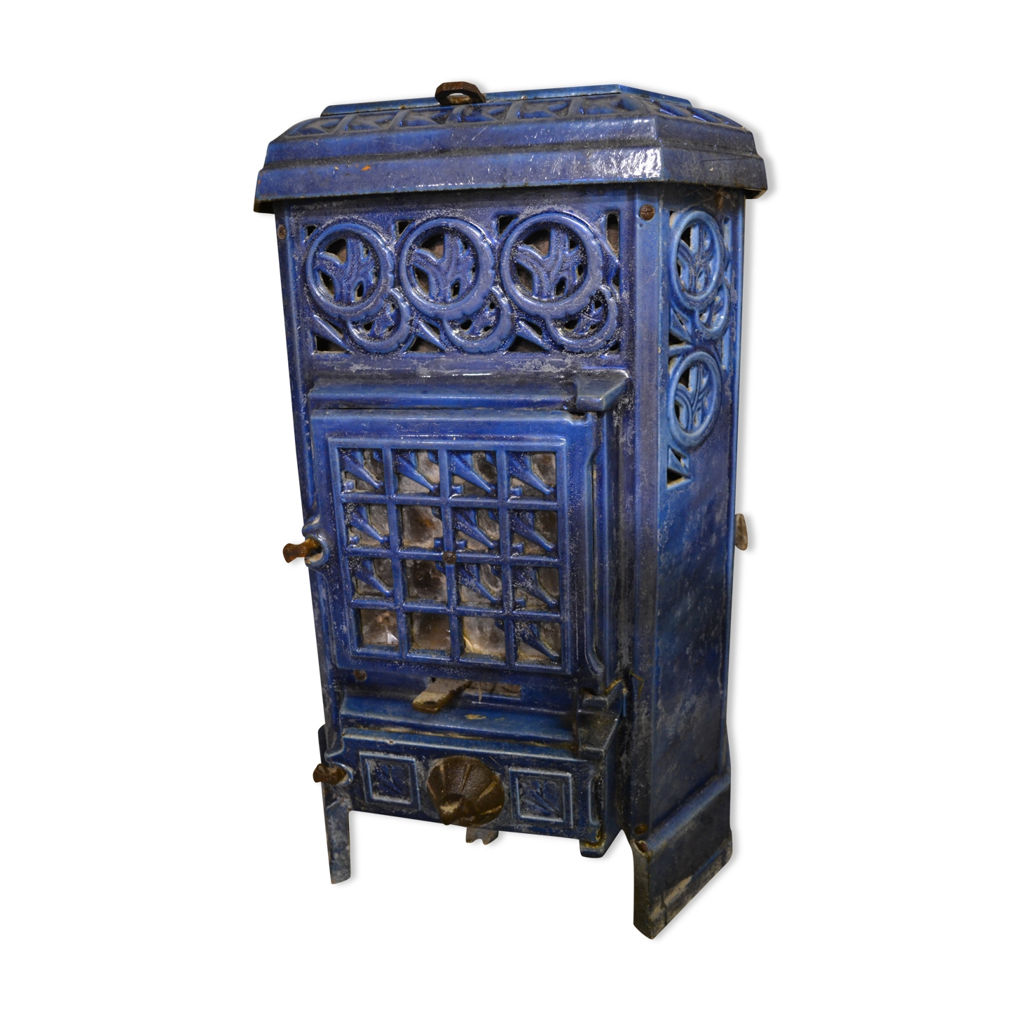Enamelled cast iron wood stove year 1938 Rosières