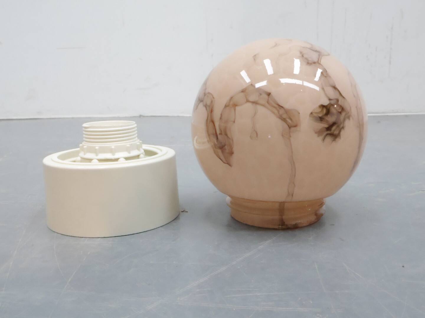 Vintage plafondlamp | Gemarmerd glas |  Groen