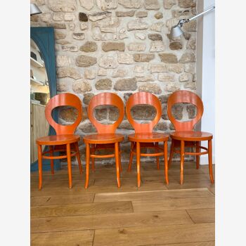 Série de 4 chaises Baumann modèle Mouette