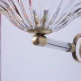 Set of 2 Wall Light Sconces by Barovier & Toso Glass Murano, Italy, 1950