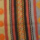 6x11 Pumpkin Orange Striped Turkish Vintage Kilim Rug, 182x320Cm