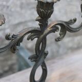 Pair of vintage candlesticks, baroque rococo style.