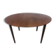 Scandinavian extendable round dining table in teak